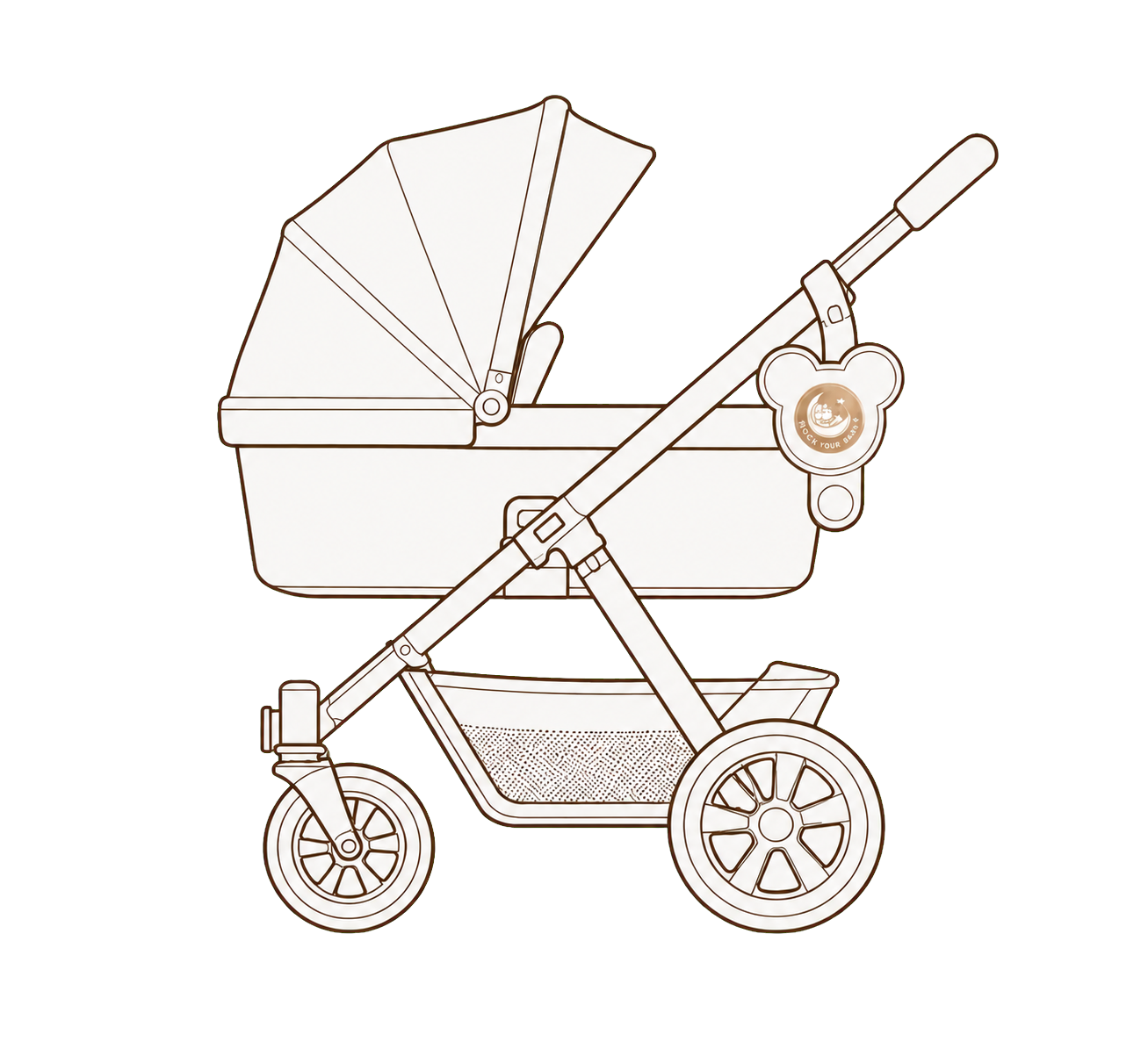 Piktogramm: ROCK your BABY an einem Kinderwagen